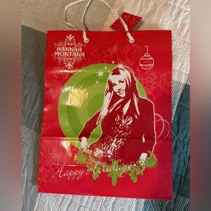 💙2 for $12 Vintage Disney Hannah Montana holiday gift bag NEW